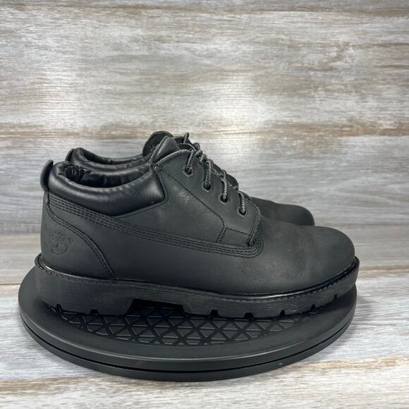 Timberland Women’s Chukka Low Black Leather Boots Size 6 M - Picture 3 of 8